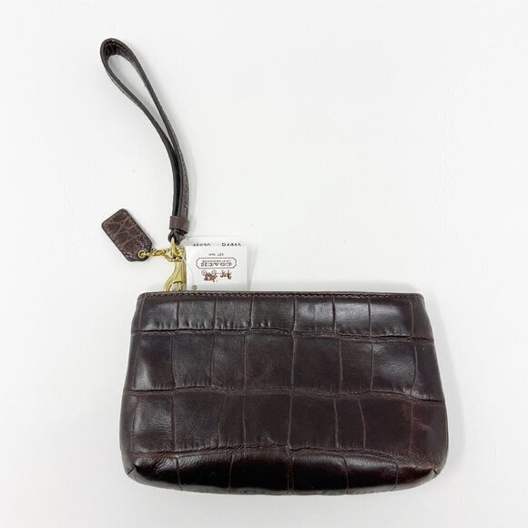 COACH | Madison Embossed Crocodile Leather Medium Wristlet NWT - Picture 2 of 13